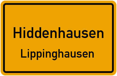 Ortsschild Hiddenhausen Lippinghausen