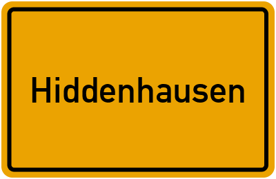 Ortsschild von Gemeinde Hiddenhausen in Nordrhein-Westfalen