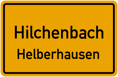 Ortsschild Hilchenbach Helberhausen