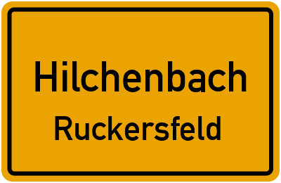 Ortsschild Hilchenbach Ruckersfeld