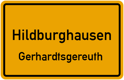 Straßenverzeichnis Hildburghausen Gerhardtsgereuth