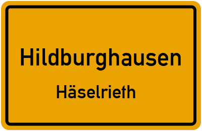 Straßenverzeichnis Hildburghausen Häselrieth