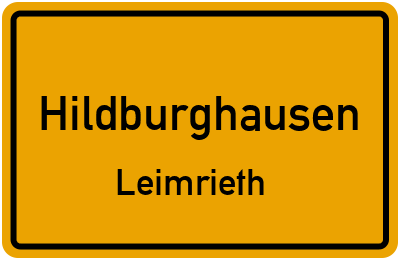 Straßenverzeichnis Hildburghausen Leimrieth