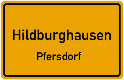 Straßenverzeichnis Hildburghausen Pfersdorf