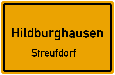 Straßenverzeichnis Hildburghausen Streufdorf