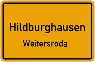 Straßenverzeichnis Hildburghausen Weitersroda