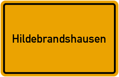 Ortsschild von Gemeinde Hildebrandshausen in Thüringen