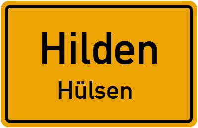 Straßenverzeichnis Hilden Hülsen