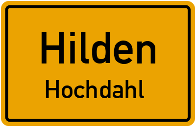 Straßenverzeichnis Hilden Hochdahl