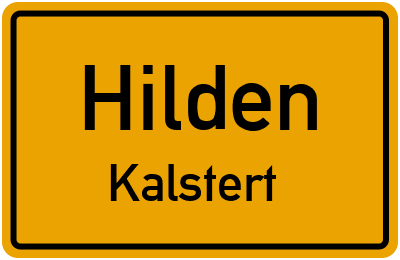 Straßenverzeichnis Hilden Kalstert