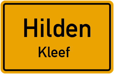 Straßenverzeichnis Hilden Kleef