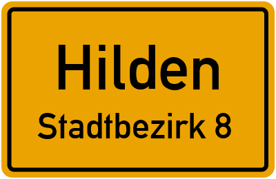 Straßenverzeichnis Hilden Stadtbezirk 8