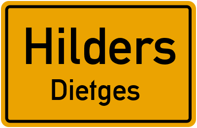 Straßenverzeichnis Hilders Dietges