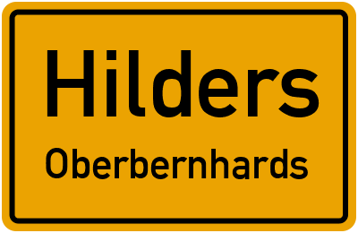Ortsschild Hilders Oberbernhards