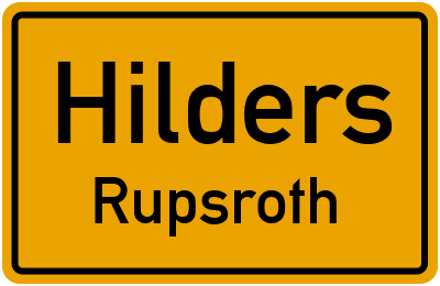 Straßenverzeichnis Hilders Rupsroth