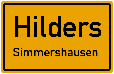 Straßenverzeichnis Hilders Simmershausen