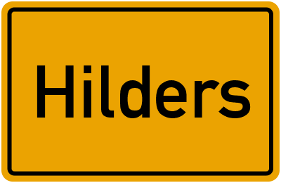 Ortsschild von Gemeinde Hilders in Hessen