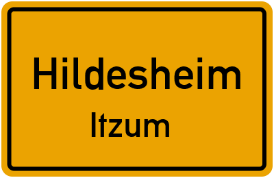 Ortsschild Hildesheim Itzum