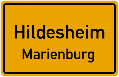 Ortsschild Hildesheim Marienburg