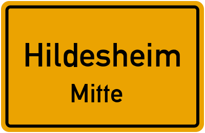 Ortsschild Hildesheim Mitte