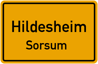 Ortsschild Hildesheim Sorsum