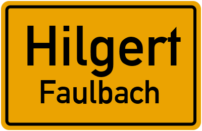 Straßenverzeichnis Hilgert Faulbach