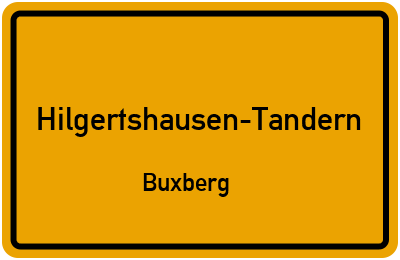 Ortsschild Hilgertshausen-Tandern Buxberg
