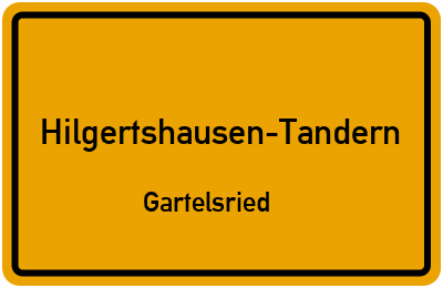 Straßenverzeichnis Hilgertshausen-Tandern Gartelsried