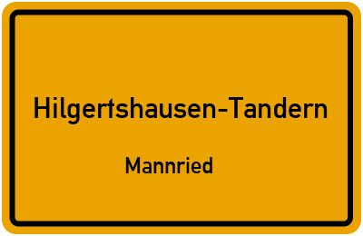 Straßenverzeichnis Hilgertshausen-Tandern Mannried