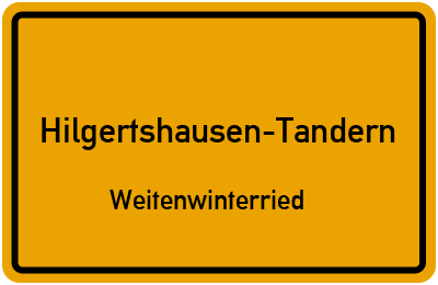 Ortsschild Hilgertshausen-Tandern Weitenwinterried