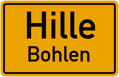 Straßenverzeichnis Hille Bohlen