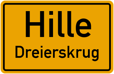 Straßenverzeichnis Hille Dreierskrug