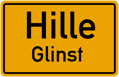 Straßenverzeichnis Hille Glinst