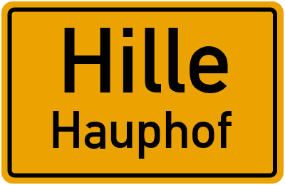 Straßenverzeichnis Hille Hauphof