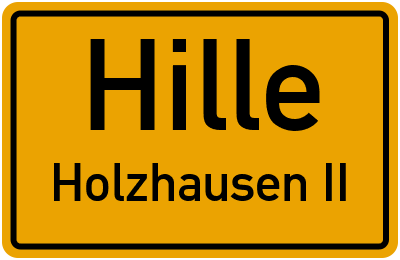 Ortsschild Hille Holzhausen II