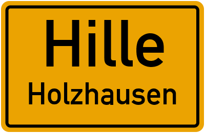 Ortsschild Hille Holzhausen