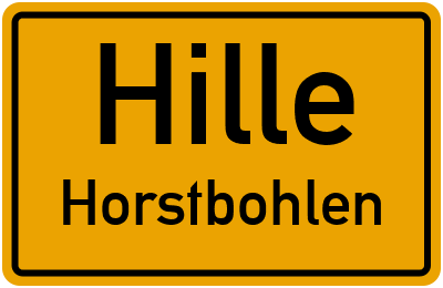 Straßenverzeichnis Hille Horstbohlen