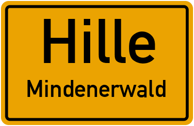 Straßenverzeichnis Hille Mindenerwald