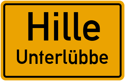 Straßenverzeichnis Hille Unterlübbe