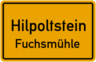 Straßenverzeichnis Hilpoltstein Fuchsmühle