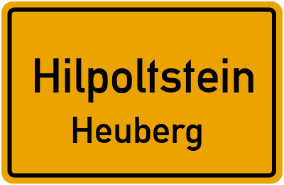 Ortsschild Hilpoltstein Heuberg