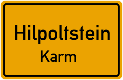 Ortsschild Hilpoltstein Karm