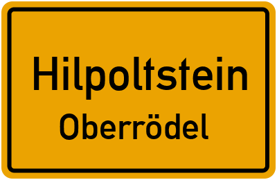 Ortsschild Hilpoltstein Oberrödel