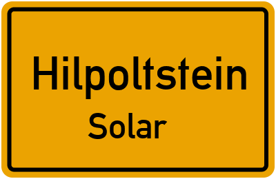 Ortsschild Hilpoltstein Solar