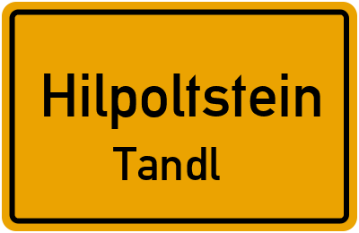 Ortsschild Hilpoltstein Tandl