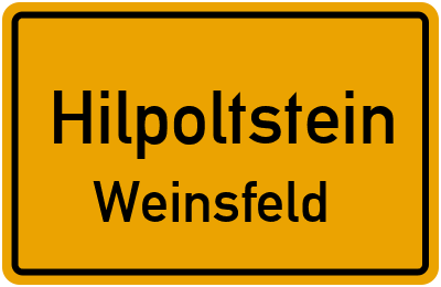 Ortsschild Hilpoltstein Weinsfeld
