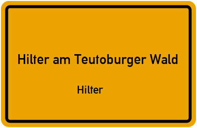 Straßenverzeichnis Hilter am Teutoburger Wald Hilter