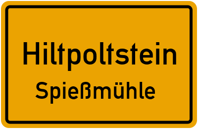 Ortsschild Hiltpoltstein Spießmühle