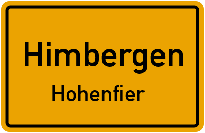 Ortsschild Himbergen Hohenfier