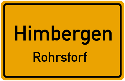 Ortsschild Himbergen Rohrstorf
